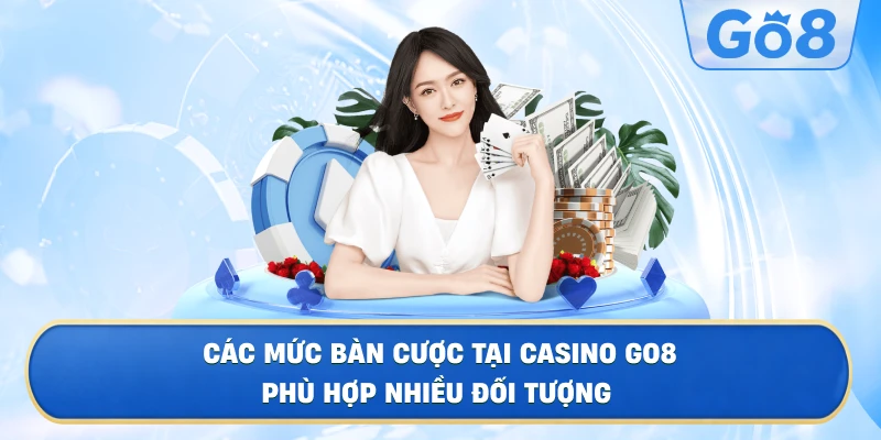 Các Mức Bàn Cược Tại Casino GO8 Phù Hợp Nhiều Đối Tượng